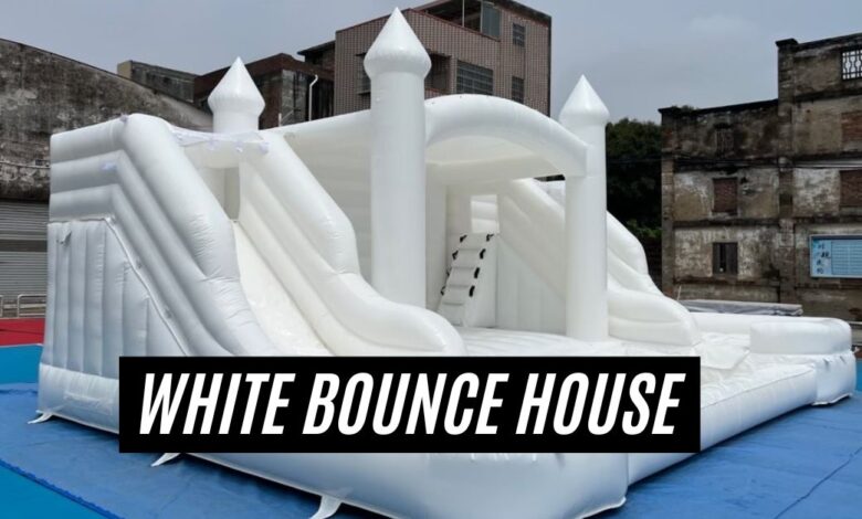 white bounce house